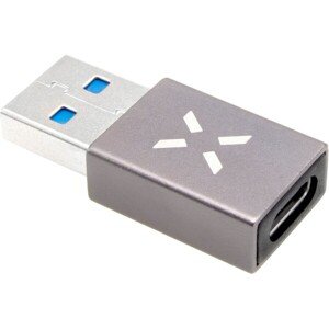 FIXED Link hliníková redukcia z USB-C na USB-A 3.0 sivá