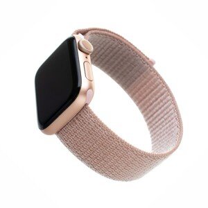 FIXED Nylon Strap nylonový opasok pre Apple Watch 42/44/45mm ružovo zlatý