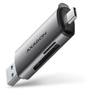 AXAGON CRESAC USB3.2 Gen 1 TypeC + TypeA externá čítačka kariet SD/microSD podpora UHSI