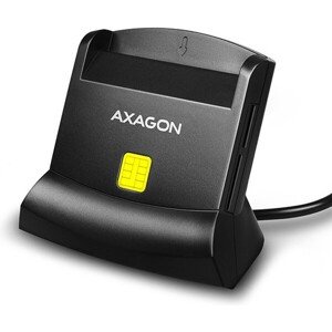AXAGON CRESM2 USB externá čítačka 4slot Smart card/ID card + SD/microSD/SIM