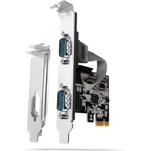AXAGON PCEAS2N PCIe radič 2x sériový port (RS232) 250 kbps vr. LP