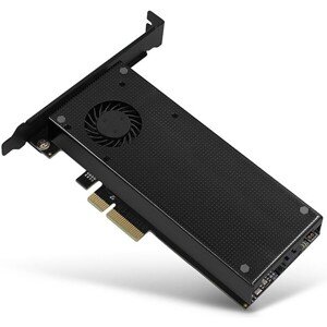 AXAGON PCEM2DC PCIe x4 M.2 NVMe Mkey + SATA Bkey slot adaptér chladič LP