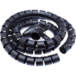 CONNECT IT trubica pre organizáciu káblov, 1,5m x 30mm, čierna