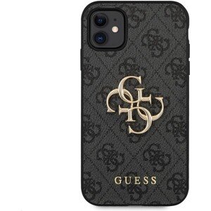 Guess PU 4G Metal Logo kryt iPhone 11 sivý