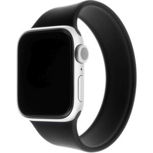 FIXED prevliekací silikónový remienok Apple Watch 38/40mm L čierny