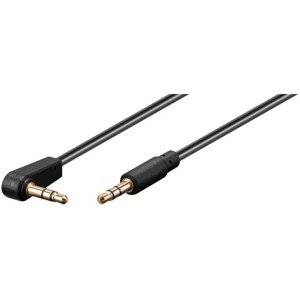 PremiumCord kábel Jack 3,5mm - 3,5mm konektor 90 ° M / M 1m