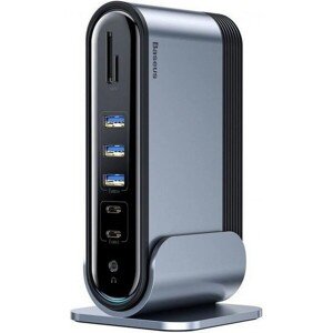 Baseus Dokovacia stanica 16v1 USB-C (CN+EU+UK redukcia do zásuvky) sivá