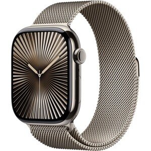 Apple Watch Series 10 Cellular 46mm Prírodný titán s prírodným milánskym ťahom S/M