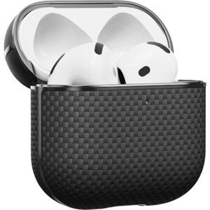 Pitaka Aramid Fiber púzdro Apple AirPods 4 black/grey
