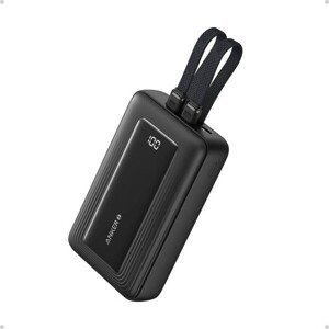 Anker powerbanka 10000mAh, 30W s káblom USB-C + Lightning čierna