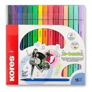 Kores K-Beats fixky so stredným hrotom 15 farieb
