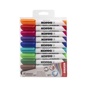 Kores K-MARKER popisovače na biele tabule s okrúhlym hrotom 10 kusov