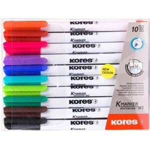 Kores K-MARKER popisovače na biele tabule s tenkým hrotom 10 kusov