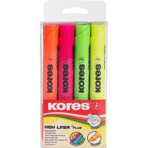 Kores HIGH LINER PLUS popisovače set 4 farieb