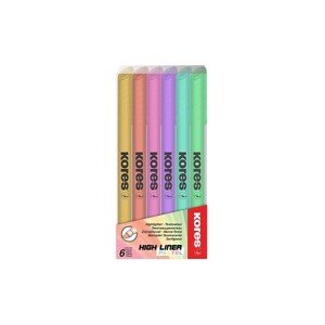 Kores HIGH LINER popisovače 6 farieb