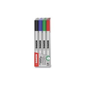 Kores K-MARKER popisovače na biele tabule a flipcharty s tenkým hrotom 4 farby